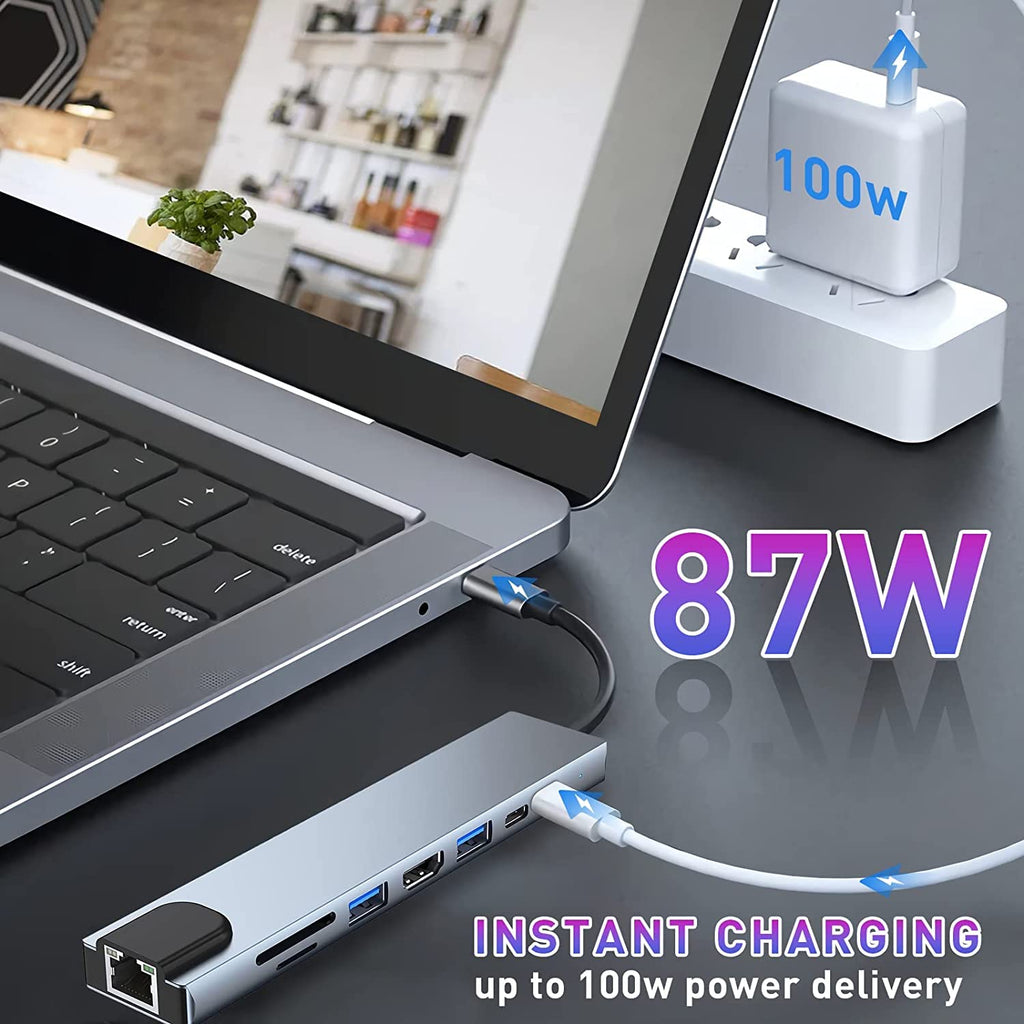 100W Power Delivery fast charging USB C docking station