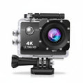 "4K waterproof action camera for outdoor adventures and sports."