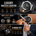 Luxury Watch Lighter – Analog Quartz Wrist Watch with Built-in Windproof Lighter