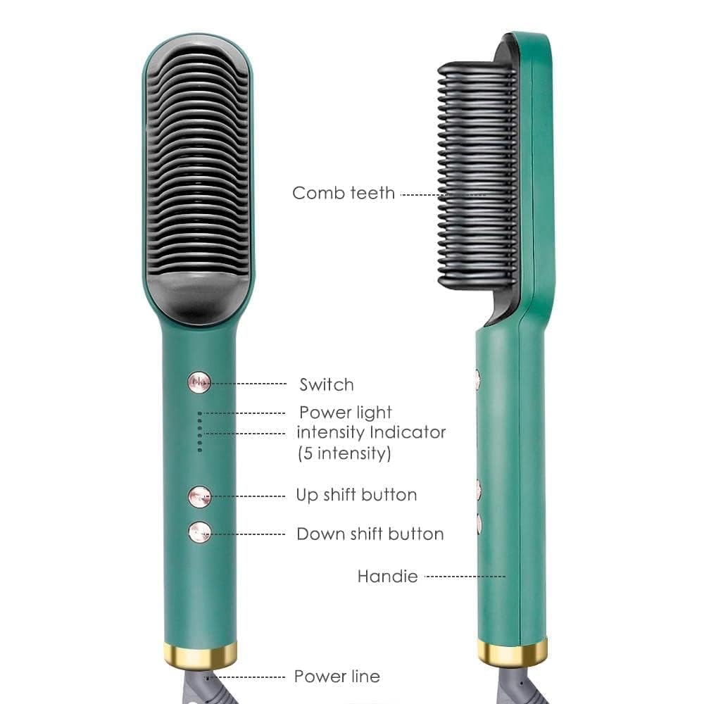 Easy-to-use electric hair straightening comb for women