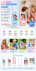 Kids Video Walkie Talkies with HD Camera and Rechargeable Battery