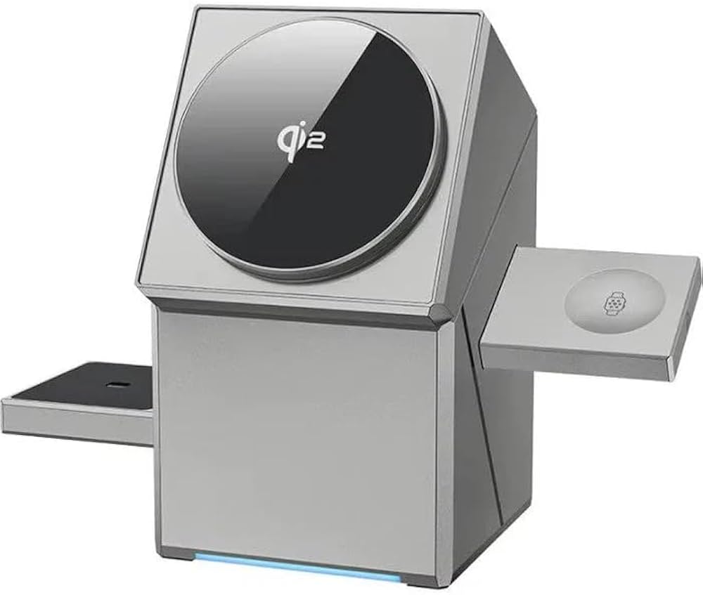 3-in-1 Magnetic Wireless Charging Station – Foldable Fast Charger for iPhone, Apple Watch & AirPods