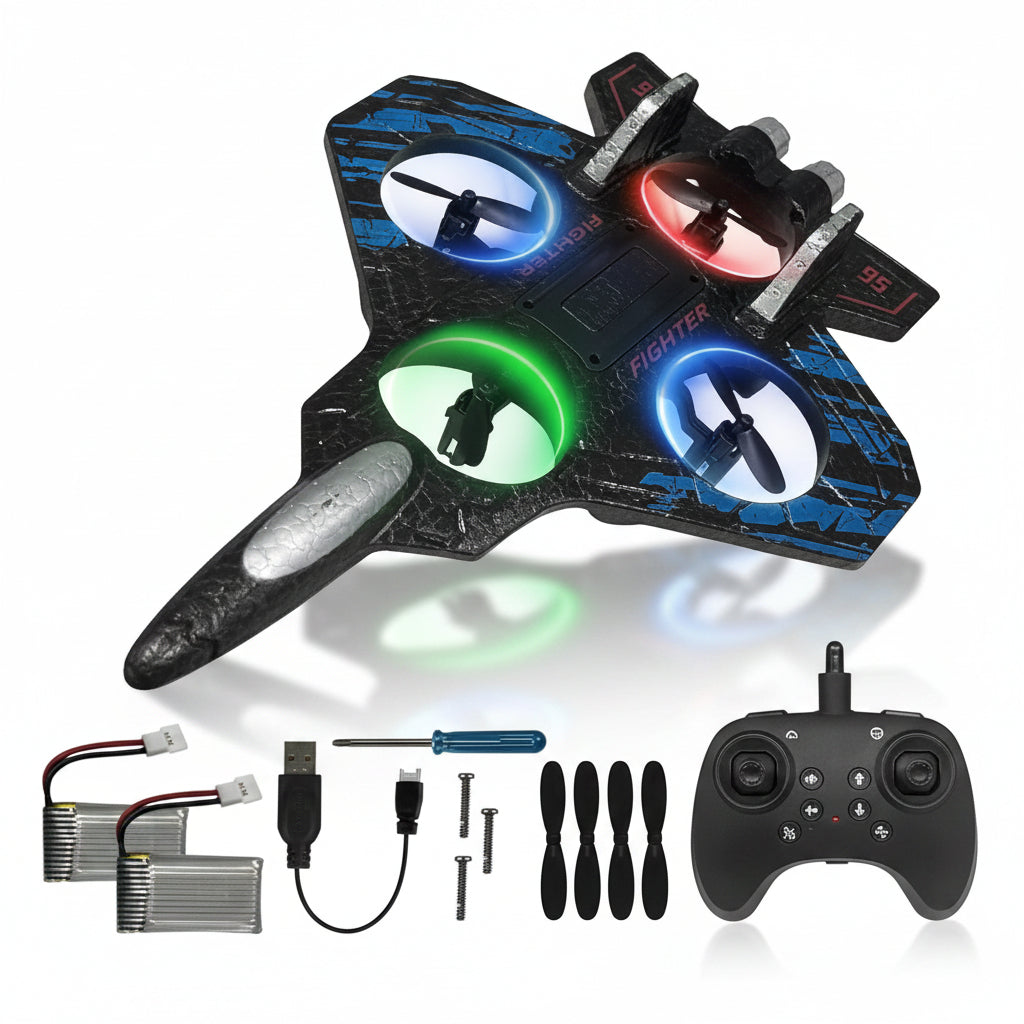 X33 Fighter Aircraft Drone with LED Lights and Remote Controller